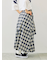 シャツ巻き風チェックスカート