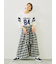 シャツ巻き風チェックスカート