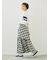 シャツ巻き風チェックスカート