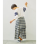 シャツ巻き風チェックスカート
