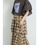 シャツ巻き風チェックスカート
