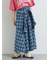 シャツ巻き風チェックスカート