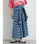シャツ巻き風チェックスカート