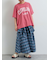 シャツ巻き風チェックスカート