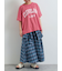 シャツ巻き風チェックスカート
