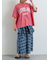 シャツ巻き風チェックスカート