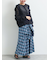 シャツ巻き風チェックスカート