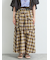 シャツ巻き風チェックスカート
