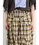 シャツ巻き風チェックスカート