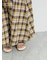 シャツ巻き風チェックスカート