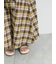 シャツ巻き風チェックスカート