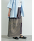 裏毛プリント配色アシメスカート