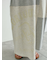 裏毛プリント配色アシメスカート
