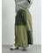 裏毛プリント配色アシメスカート