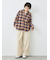 起毛チェックシャツ