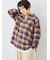 起毛チェックシャツ