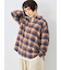 起毛チェックシャツ