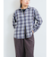 起毛チェックシャツ