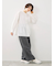 切替ギャザーブラウス