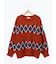 ケーブルアーガイル柄ニット