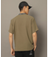 撥水加工 ロゴラインストレッチモックネックT