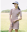 ワイドリブAラインニットワンピ