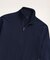 スーピマコットン ハーフジップ モックネックセーター