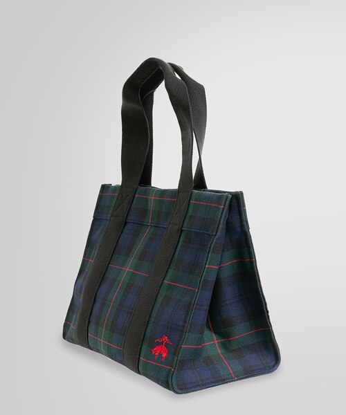 ブラックウォッチウールのトートバッグ　ハンドメイド　外ポケット　ハンドメイド a 外ポケット ブラックウォッチ トートバッグの人気通販 ブラックウォッチウールの大きいトートバッグ ソーイング