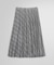 ポリエステルブレンド グレンチェック ミディプリーツスカート