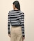 スーピマコットン　GFメタルボタン　マリナーストライプ　ニットジャケット