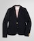 ウール/ポリエステル ストレッチツイル シングル2ボタン ブレザー