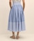 コットン　ストライプ　ボウウエストベルト　マキシスカート