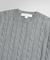 スーピマコットン ケーブル クルーネック ショートスリーブセーター