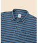 コットンジャージー インディゴ ストライプ ロングスリーブ ポロシャツ