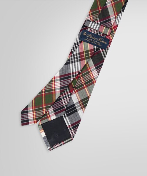 【新品】Brooks Brothers コットン/シルク マドラスチェックタイ コットン マドラスチェックタイ｜ブルックス ブラザーズの通販｜&mall