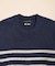 コットン/リネン マリナーストライプ クルーネックセーター