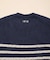 コットン/リネン マリナーストライプ クルーネックセーター
