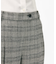 ポリエステルブレンド グレンチェック クロップド スラックス