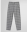 ポリエステルブレンド グレンチェック クロップド スラックス
