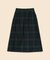 ウール／ポリエステル　ブラックウォッチ　ミディスカート