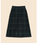 ウール／ポリエステル　ブラックウォッチ　ミディスカート
