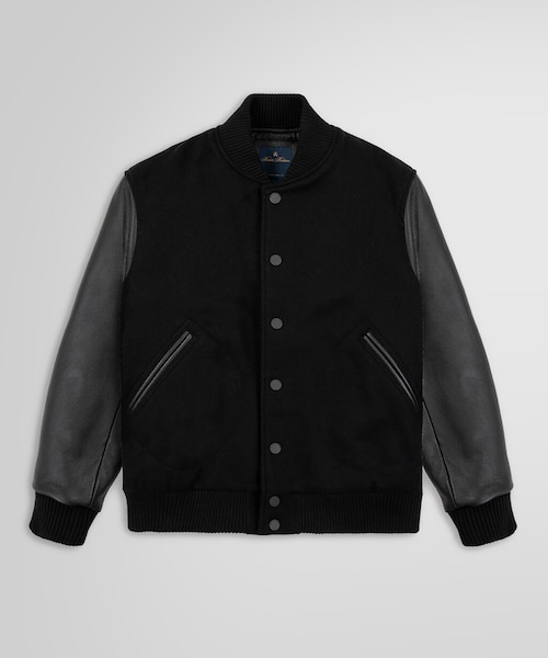 ウール/カウレザー バーシティジャケット｜ブルックス ブラザーズの