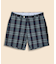 コットン　シアサッカー　マドラスチェック　プレーンフロント　7inショーツ