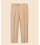 リネン／コットン　プリーテッド　ワイドパンツ　PLT