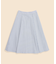 コットン　シアサッカーストライプ　ミディサーキュラースカート