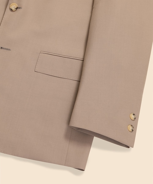 ポリエステル／ウール ポプリン 段返り3釦サックスーツ Traditional