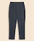 ポリエステル／コットン　サイドジップ　クロップドパンツ
