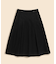 ストレッチコットンツイル　Aライン　タックプリーツスカート