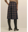 ポリエステルブレンド　タータンチェック　キュロットパンツ