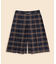 ポリエステルブレンド　タータンチェック　キュロットパンツ
